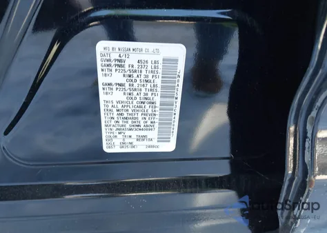 2012 Nissan Rogue Sv W/Sl Pkg from USA, damaged, VIN JN8AS5MV3CW408967